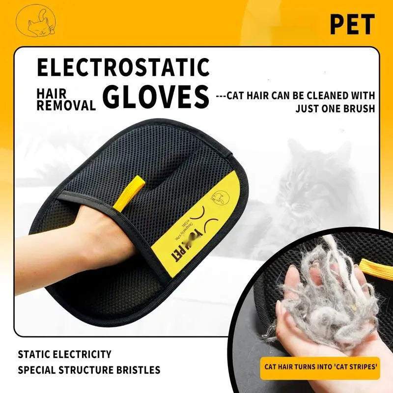 Pet Hair Remover Electrostatic Gloves